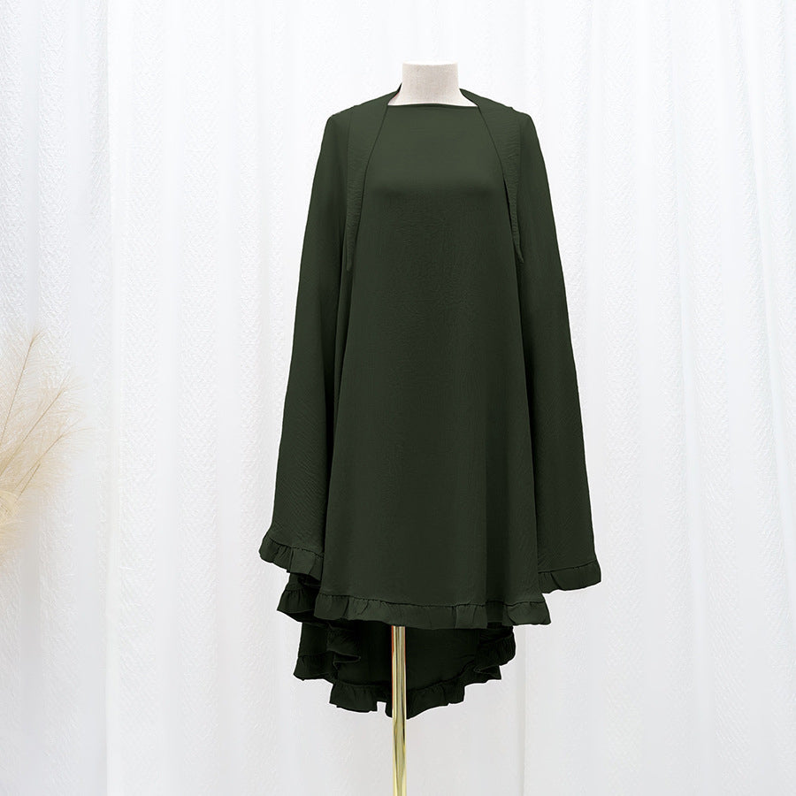 Khimar Khadija Long à Volants