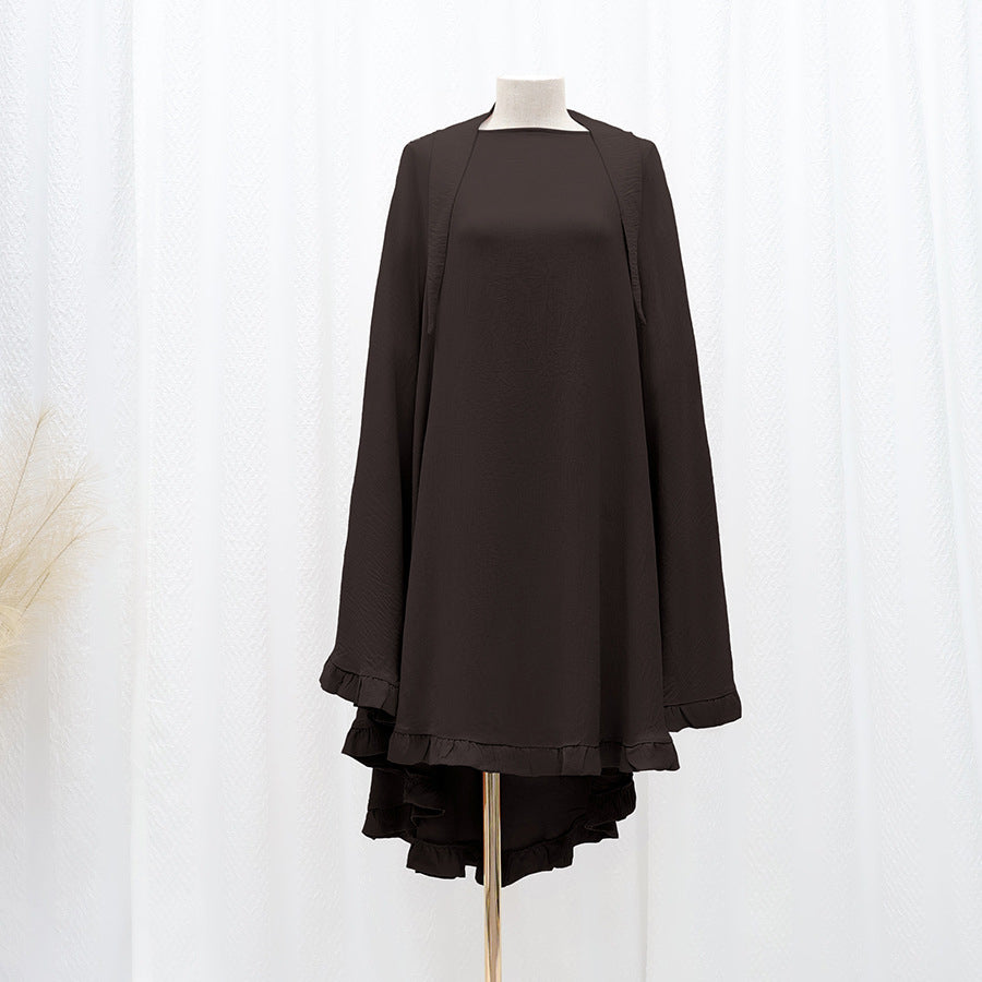 Khimar Khadija Long à Volants
