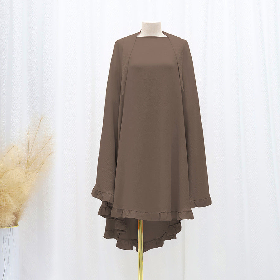 Khimar Khadija Long à Volants